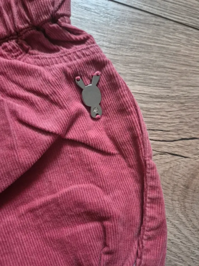🐰 Salopette short en velours thème lapin - 6 mois Creeks - photo numéro 4