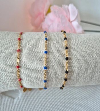 Lot de 3 bracelets estivales ajustable style gigi 🌸 en acier inoxydable