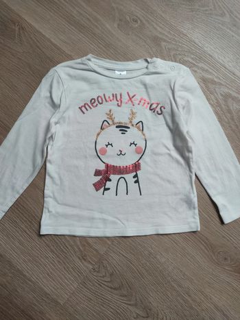 T-shirt fille de noël 2 ans