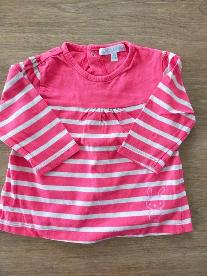 T shirts fille manches longues taille 9mois - photo numéro 4