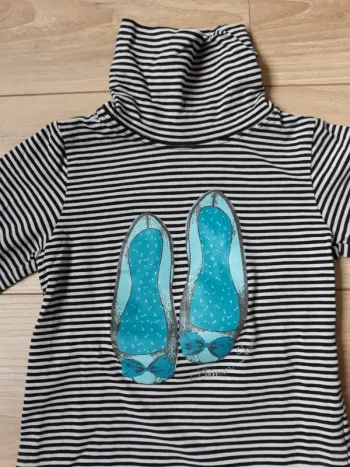 Col roulé rayé ballerines