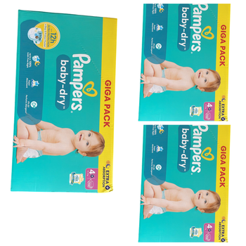 Lot de 396 Couches Pampers Baby Dry 10-15 kg Taille 4+Neuf