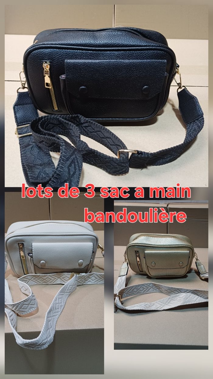 Lots de 3 sacs a main bandoulière