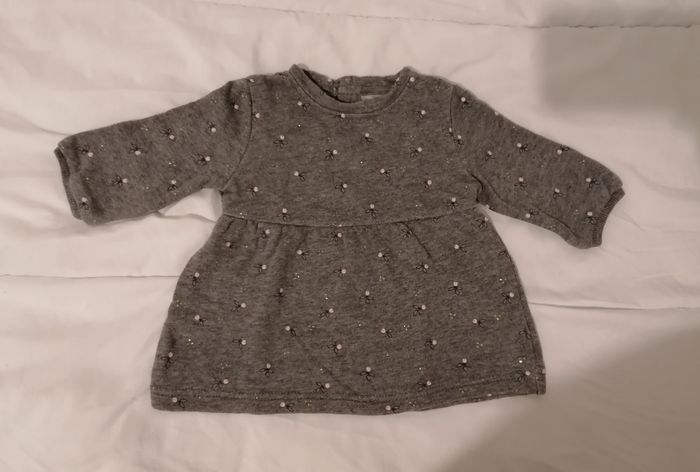 Pull gris foncé fille 3 mois