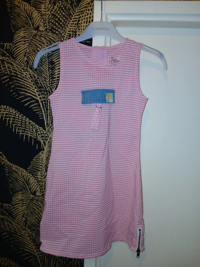 🩷 Robe d'été rose à carreaux Salso Bamba taille 8 ans. - photo numéro 2