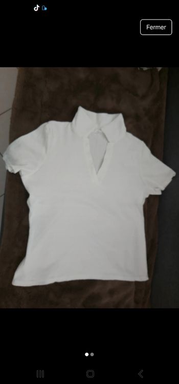 Polo blanc manche courte