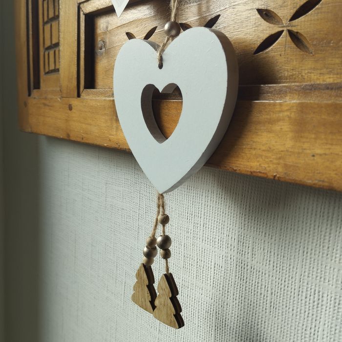 Guirlande de décoration en bois et ficelle Neuf - photo numéro 2