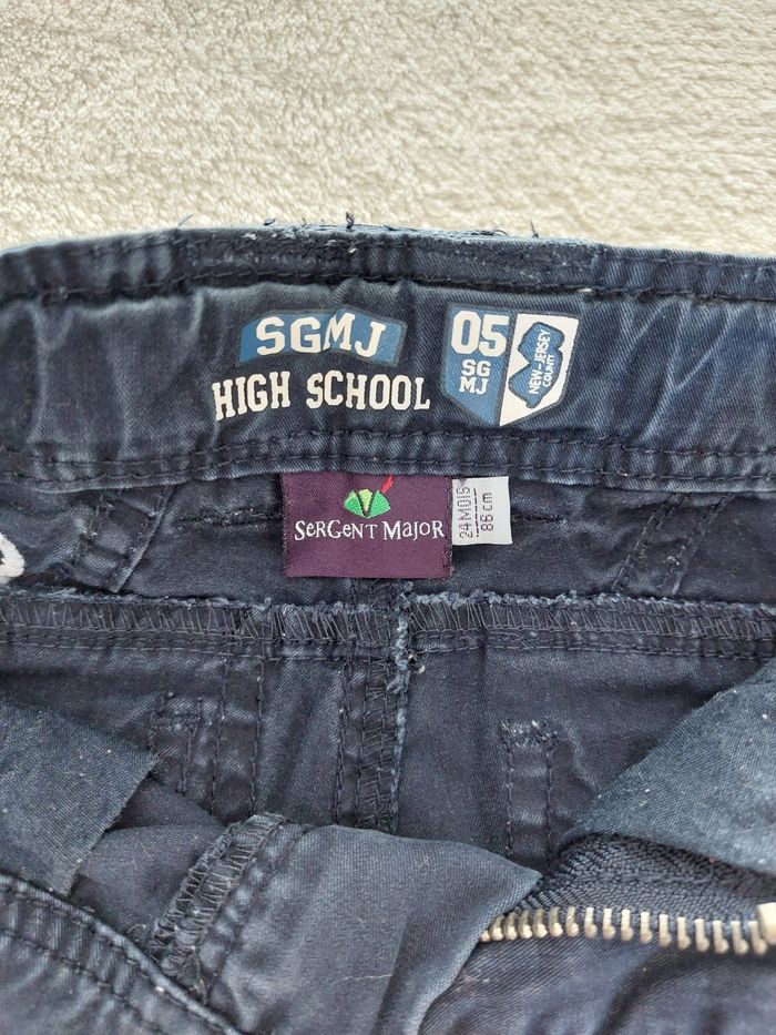 Pantalon cargo bleu marine 24 mois - photo numéro 3