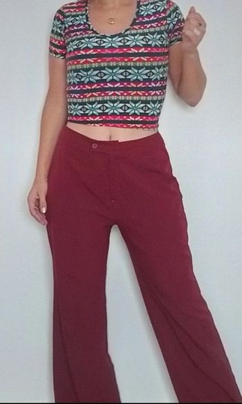 Pantalon de tailleur chic bordeaux taille 44