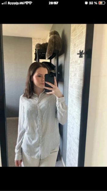 Chemise rayé bleu et blanc