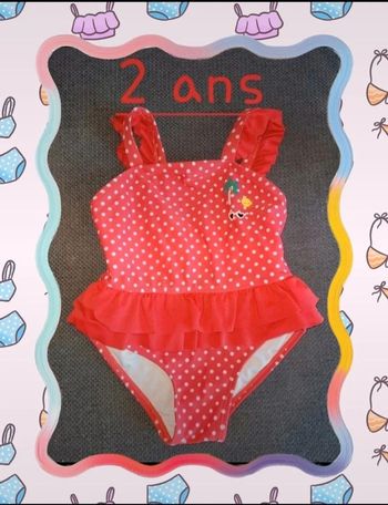 Maillot de bain 1piece 2 ans tbe