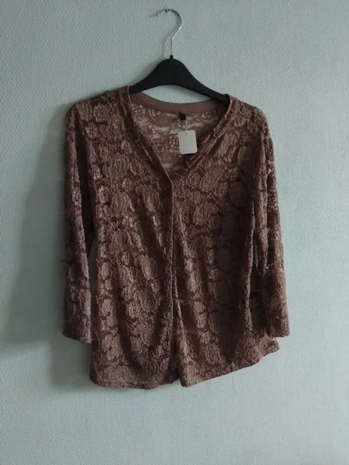Chemisier transparent a motif taille S/M - photo numéro 3