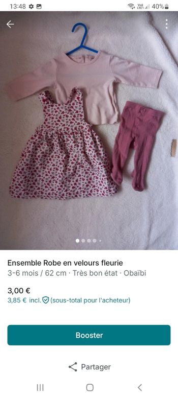 Robe fleurie en velours