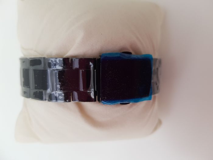 Montre Acier Noir Argenté Diamant Zirconiums Homme - photo numéro 5