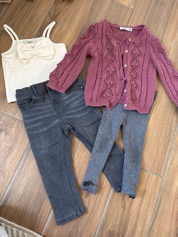 Lot de vêtements, T-shirt, veste, légère, jean et pantalon