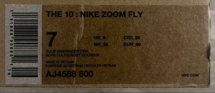 Nike Zoom Fly Off-White Tulip Pink - photo numéro 5