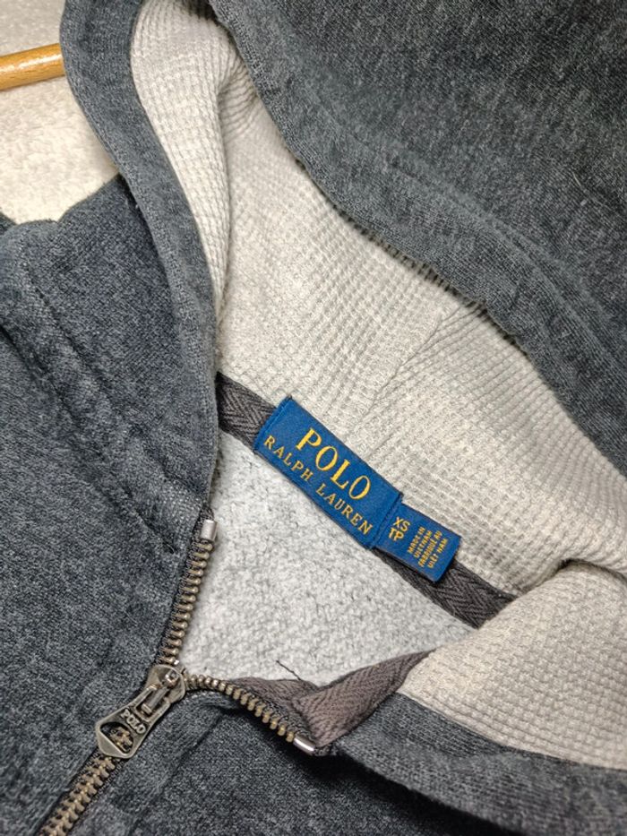 Sweat zip Ralph lauren gris - photo numéro 2