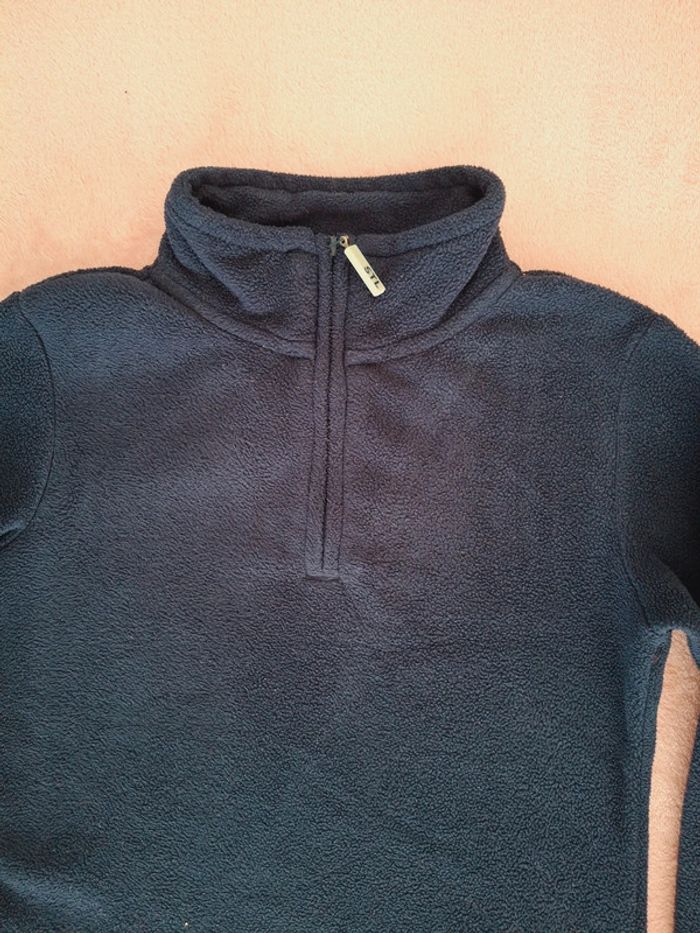 Pull polaire Tex Kid 8 ans bleu marine avec col montant zippé - photo numéro 2