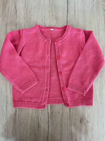 Gilet rose bébé fille