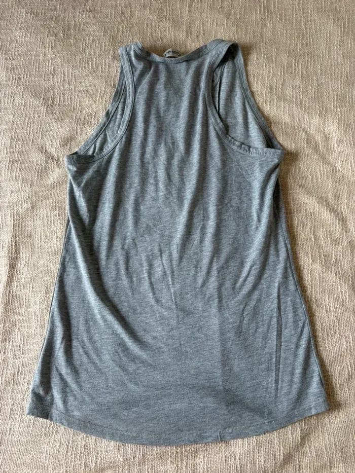 Débardeur long gris doré Kosmika – Taille L – 100% coton - photo numéro 3