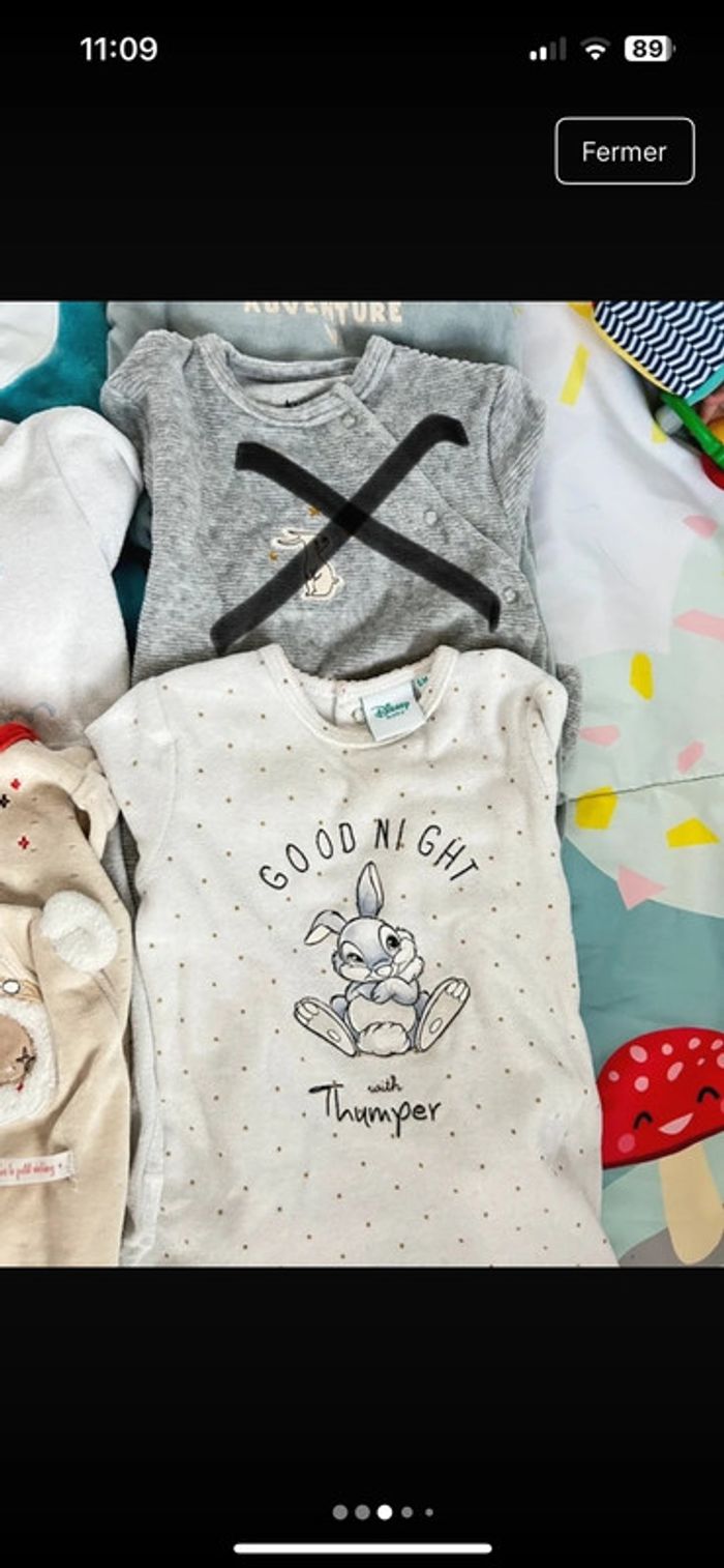 Lot de 9 pyjamas velours 6 mois - photo numéro 10