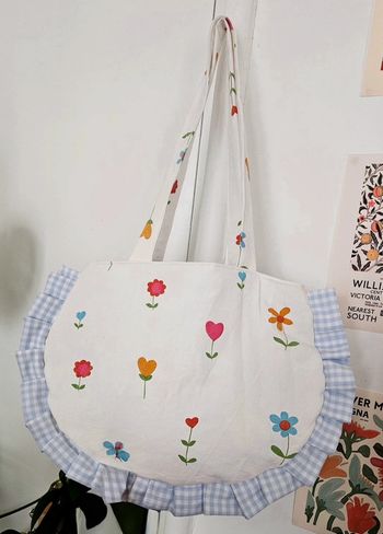 Tote bag fleuri bloom arrondi