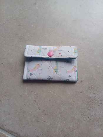 Pochette porte carte en coton épais