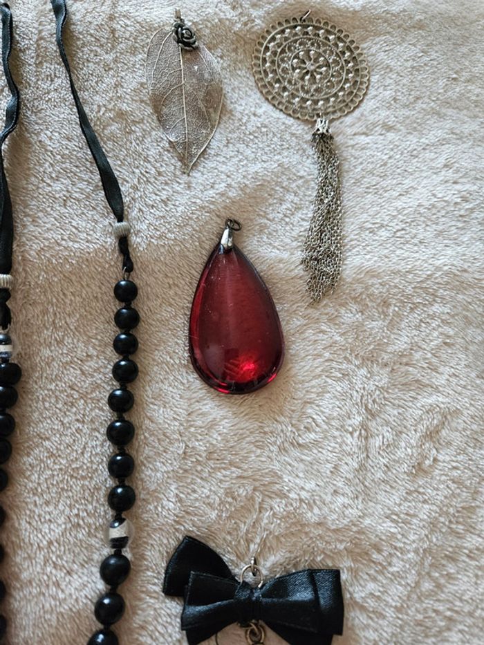 Lot de colliers longs et pendentifs fantaisie y2k - photo numéro 6