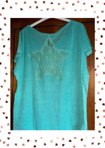 T-shirt vert étoile dentelle It Hippie