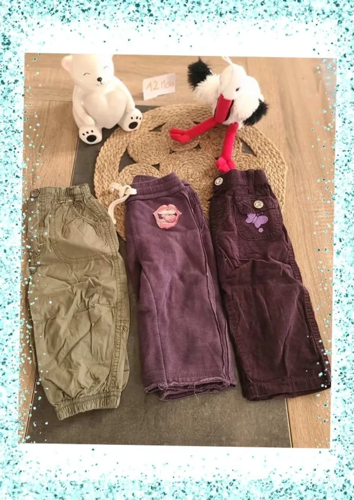 Lot pantalons 12 mois