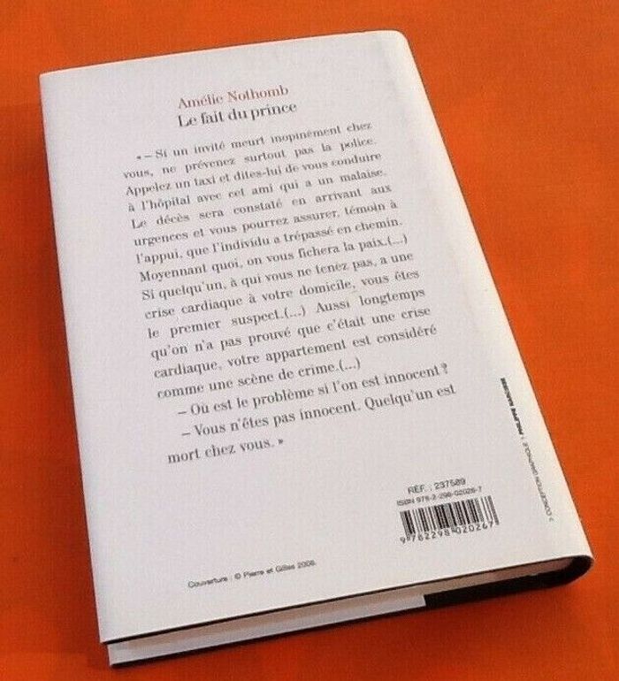Amélie Nothomb Le fait du prince - photo numéro 2