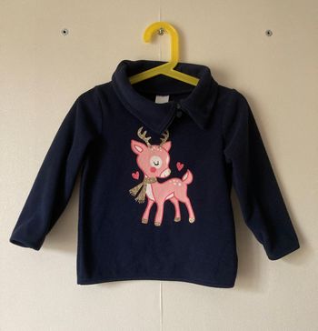 sweat polaire col montant petit renne