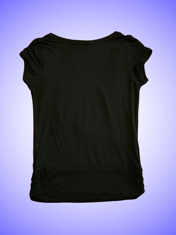 T-shirt Ringer Noir et Blanc Taille 40 L Jennyfer - photo numรฉro 2