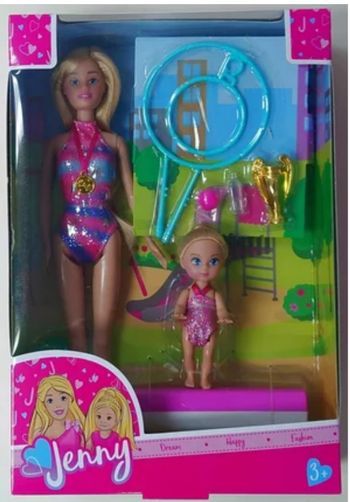 Poupée barbie jenny et Laura gymnastique