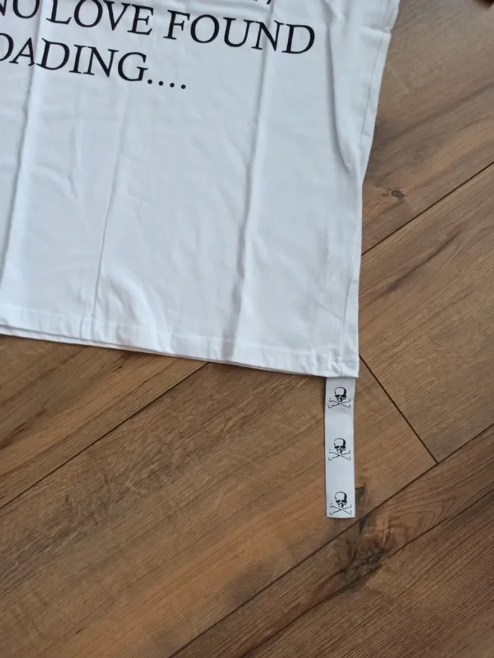 Tee shirt blanc et noir homme L - photo numéro 3