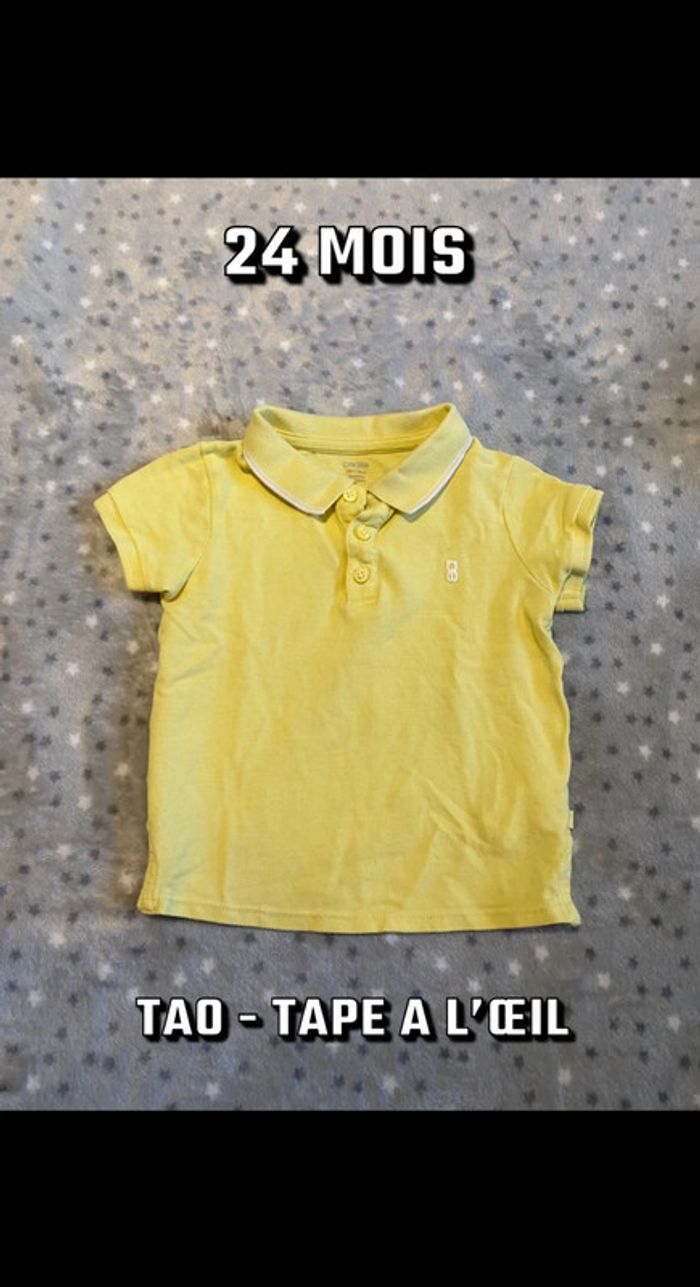Polo Obaïbi jaune 24 mois
