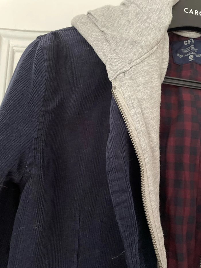 Veste en velours CFK bleu marine taille 12 ans - photo numéro 2