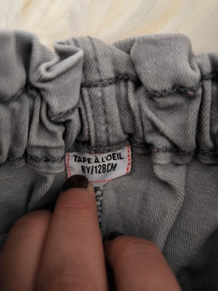 🩶 Superbe jupe en jean grise TAO en 8 ans 🩶 - photo numéro 2