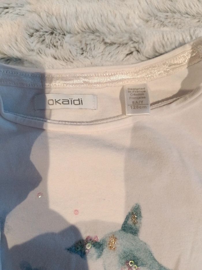 Tee shirt manches longues Okaïdi 8 ans - photo numéro 4