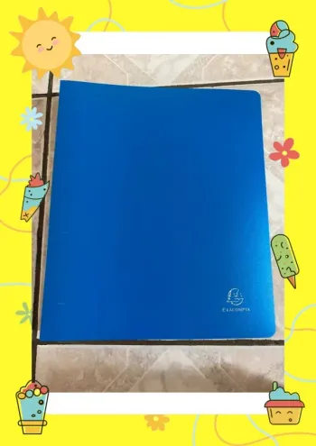 Classeur souple bleu