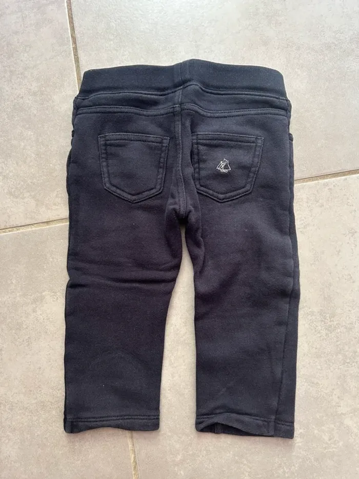 Pantalon marine petit bateau taille 12 mois - photo numéro 2