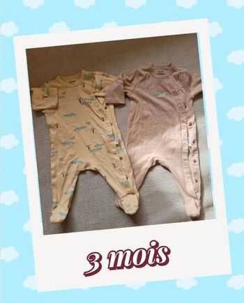 Lot pyjamas 3mois tbe