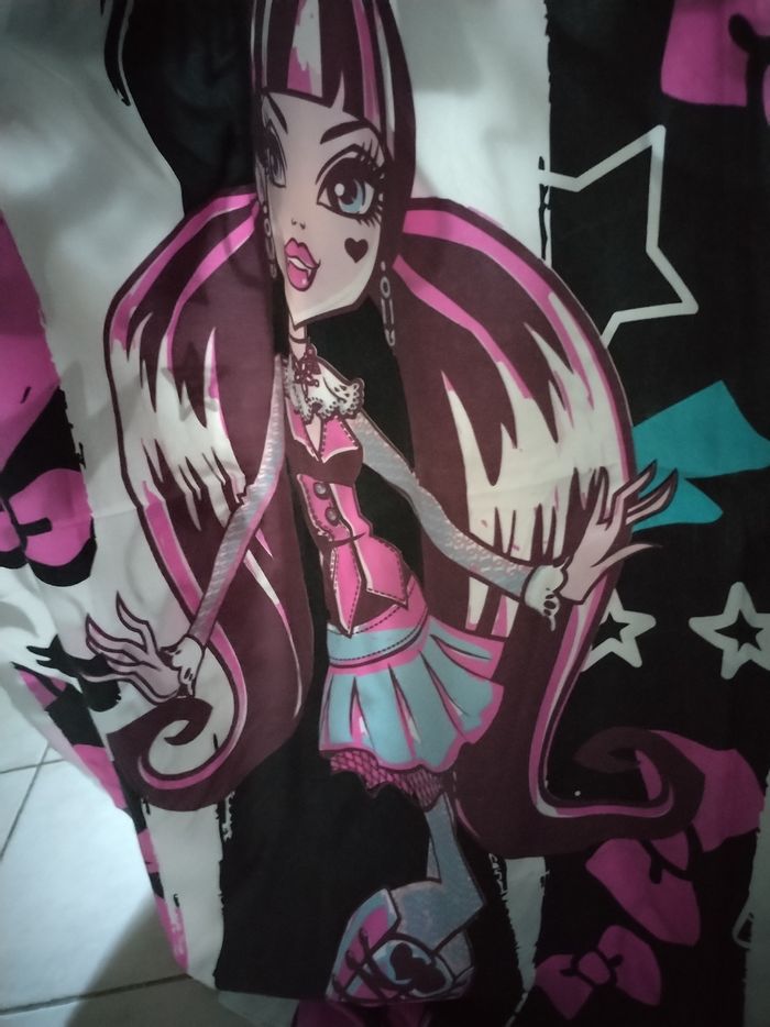 Très beau ensemble housse de couette et une taie d'oreiller assortie  "Monster high" - photo numéro 4