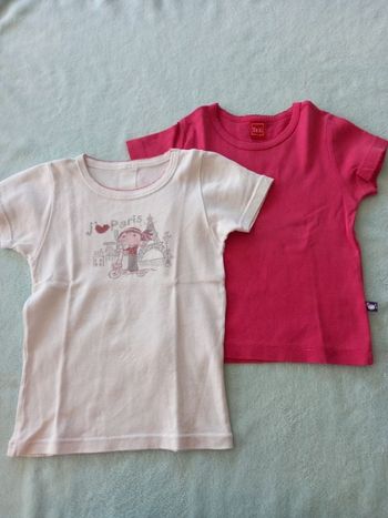 lot de 2 chemises de corps manches courtes 4 ans