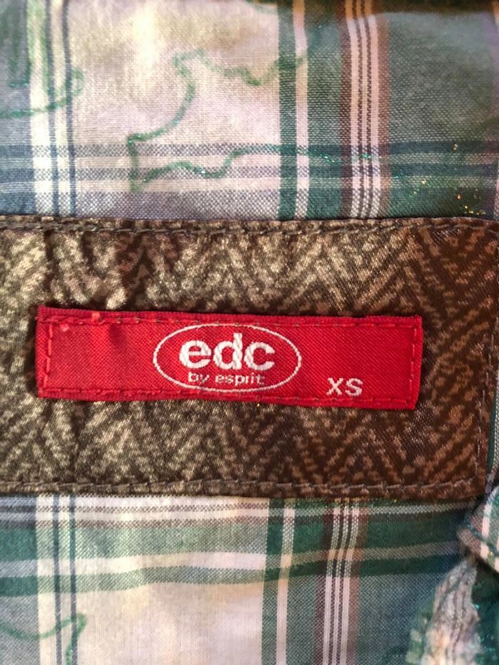 Chemise longue à carreaux EDC - photo numéro 3