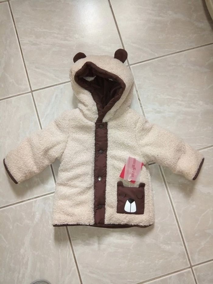 veste d'hiver pour fille/garçons réversible avec petite poche, toute neuve