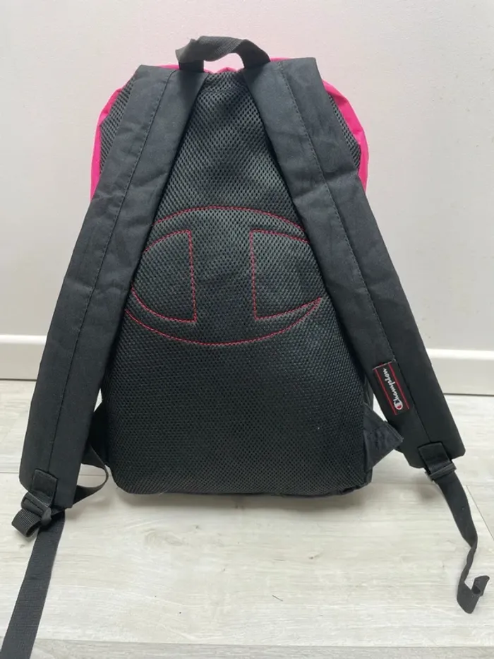 Champion black pink backpack embroided logo - photo numéro 4