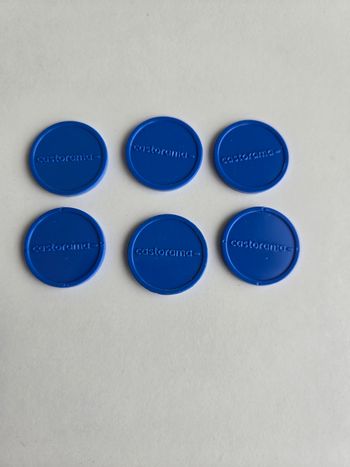 Lot de 6 jetons à caddie Castorama