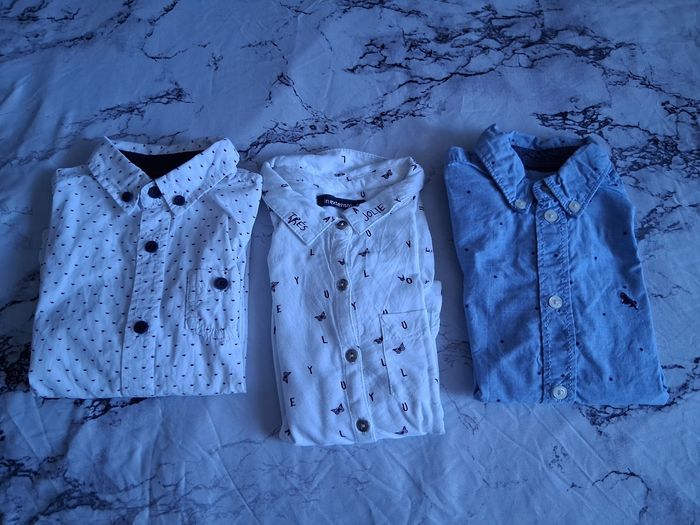 Lot de 3 chemises manches longues garçon taille 3/4 ans