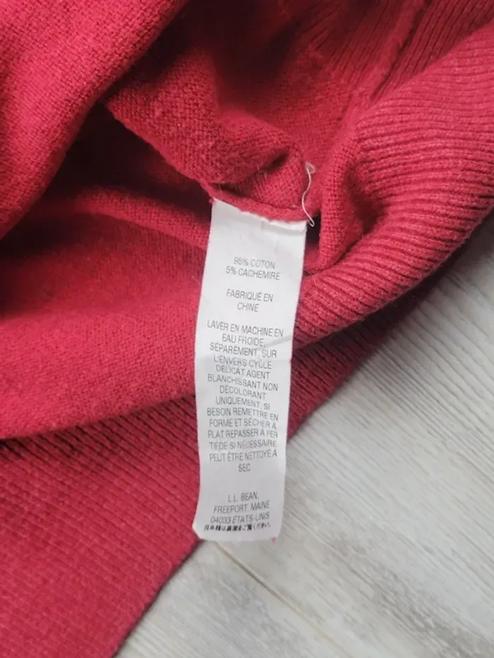 Pull rouge col V LL Bean – taille M – Très bon état - photo numéro 8